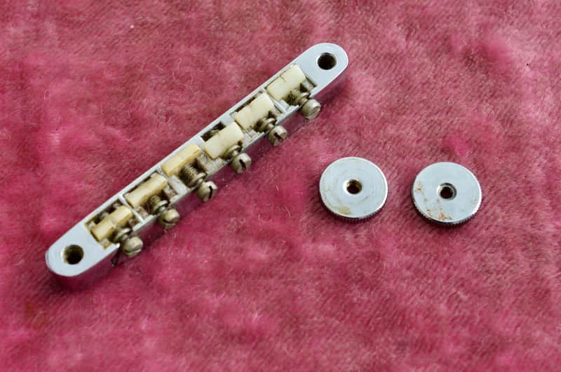 Vintage Gibson 1960's ABR-1 Chrome Bridge Patent Number Nylon Saddles ES-335 SG Standard image 1