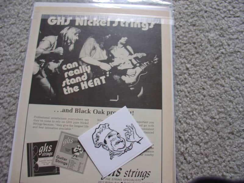 GHS Strings Vintage Advertisement for GHS strings and Black Oak Arkasas 1970's image 1