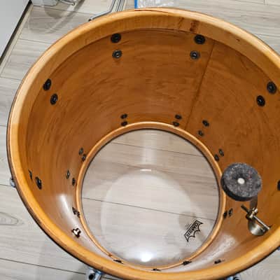 70s Slingerland 16 x 16 Floor Tom Black Wrap 16x16 - Maple outer ply image 4