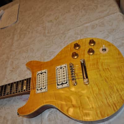 Custom Jam City Guitar by Jim Weyandt Double Cutaway - Flametop image 12
