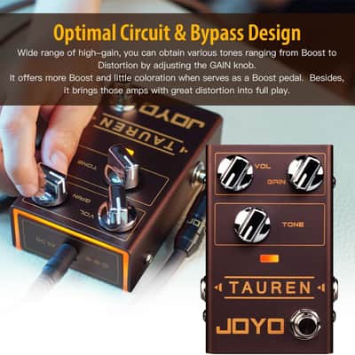 JOYO Tauren R-01 Overdrive Distortion Pedal R Series High Gain OD Clean Boost to Dist for Electric Guitar Effect (Price includes the import duty for US buyer) image 7