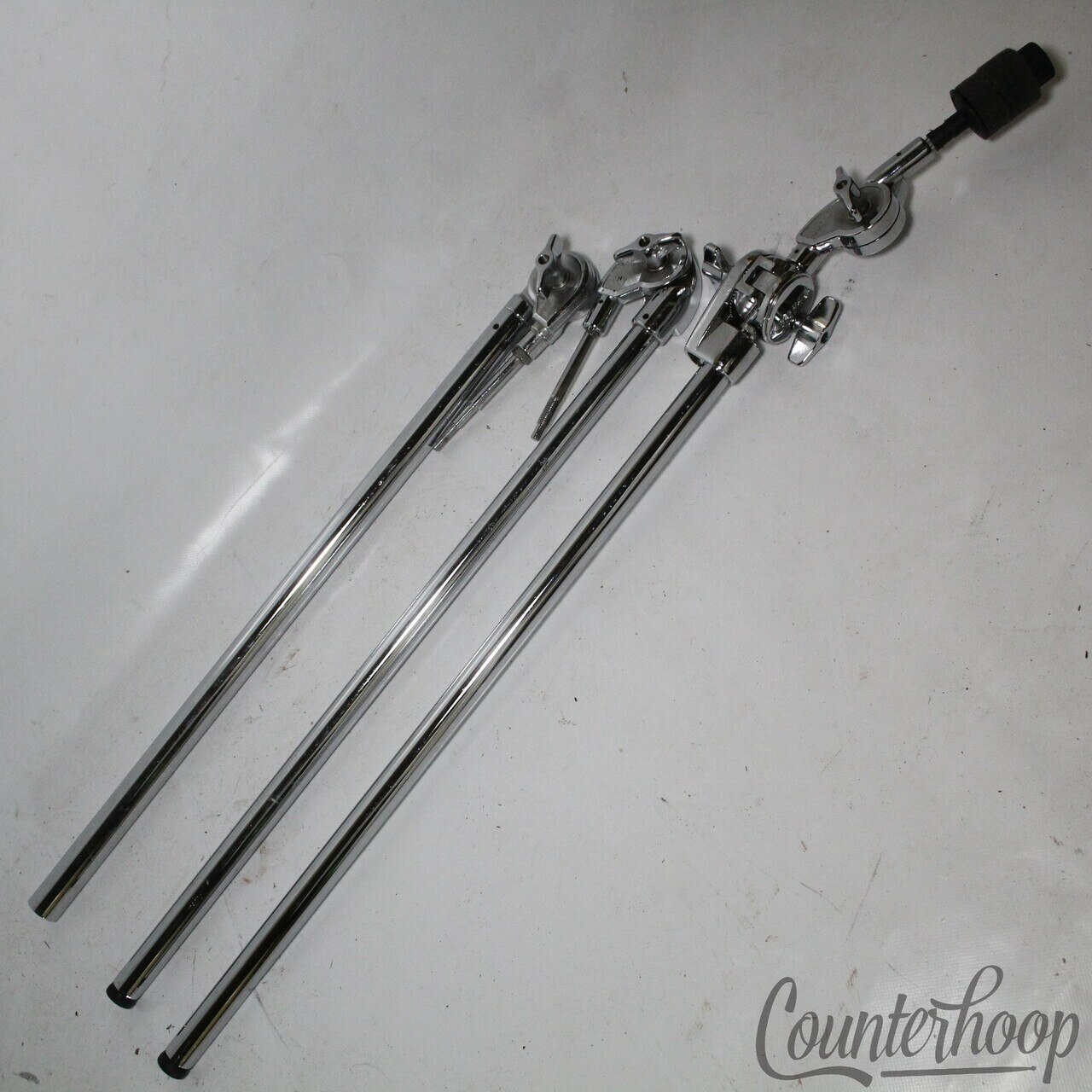Tama 3x Cymbal Arms+Boom Rod Stand Parts Chrome Aichi Japan Tubes+Tilter Vintage — main photograph