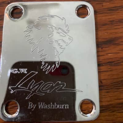 Lyon by washburn Logo neck plate 2010’s Chrome image 3