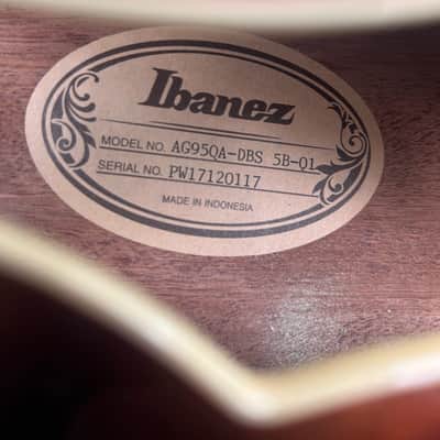 Ibanez AG95QA-DBS Artcore Expressionist 2018 - Present - Dark Brown Sunburst image 5