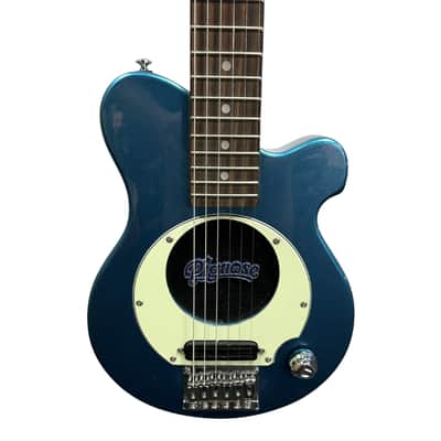 Pignose PGG Travel Guitar with Built-In Amp - Metallic Blue image 3