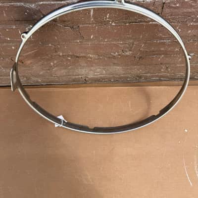 Unbranded 18.5" 6-Lug Bass Drum Resonant Hoop / Rim with Tom Mount Bracket Chrome Bild 7