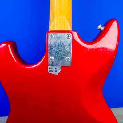 Teisco Spectrum EB-120 1960s Bass - Candy Apple Red image 7