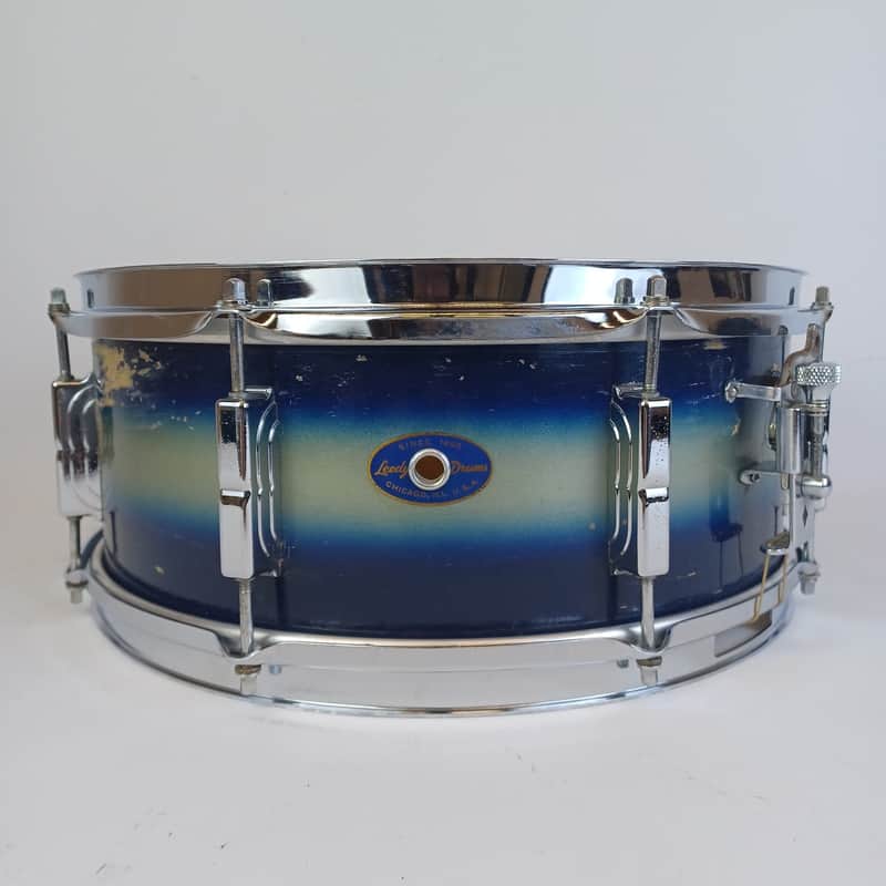 Leedy 5.5x14"Blue/Silver Duco Snare Drum 8-Lugs+3Pt 50s Slingerland SlingerLeedy image 1