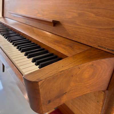 Vintage 1969 Baldwin Acrosonic Upright Piano Walnut MCM Scandanavian Design Complete Restoration image 8