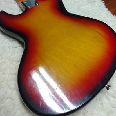 Kingston (Teisco) early 60's Swinger Short Scale 3-Tone Sunburst w/Gig Bag image 8