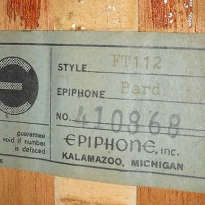 Epiphone Bard 1966 Natural image 12