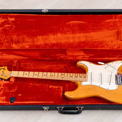 1974 Fender Stratocaster Vintage Electric Guitar Natural w/ Case image 23
