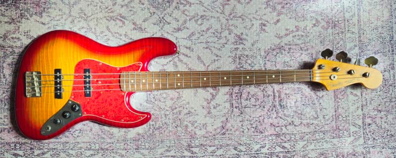 Fender Jazz Bass 1991 - Photo Flame. Made In Japan image 1
