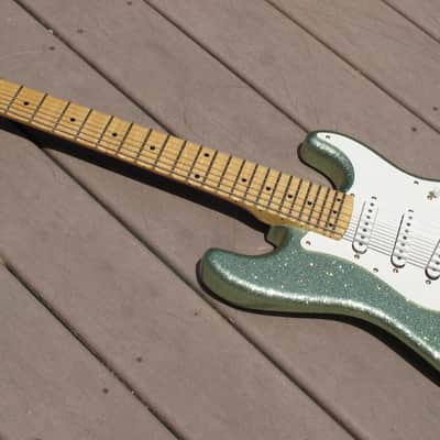 Fender 7 string custom shop prototype 2010 surf green metal flake 1of 4 image 5