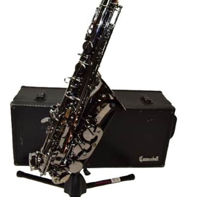 Cannonball A4 Big Bell Stone Series Standard Alto Saxophone, Polished Black Nickel w/ Case image 1