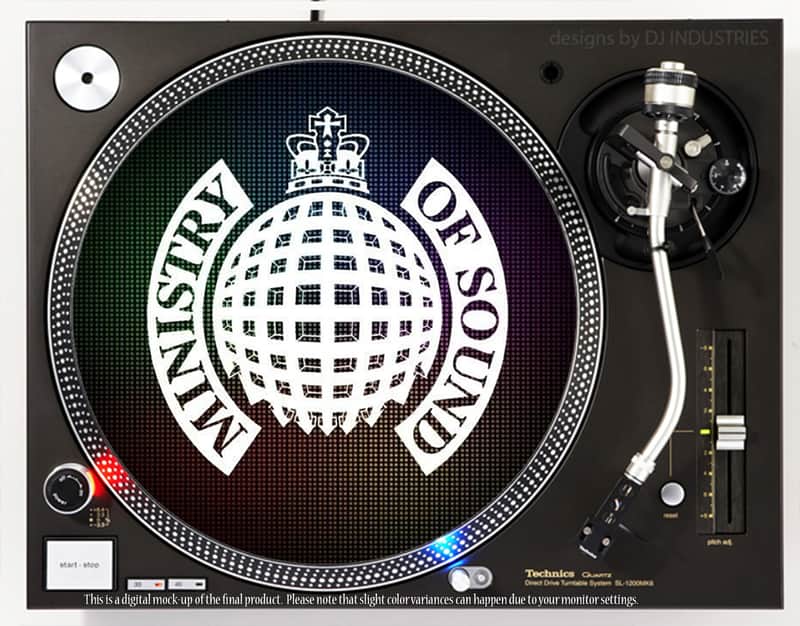 DJ Industries Ministry of Sound - DJ slipmat for vinyl LP record player turntable image 1