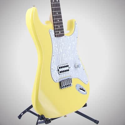 Fender Certified Pre-Owned Tom DeLonge Stratocaster, Rosewood Fingerboard, Graffiti Yellow (I8) (52115) image 4