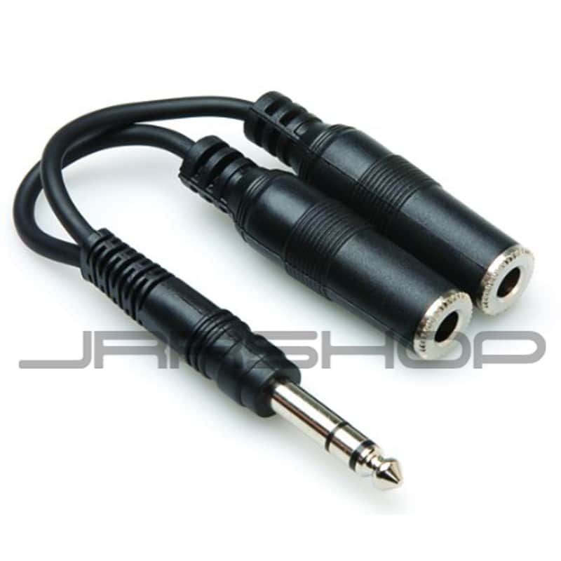 Hosa YPP-118 6" TRS to 2 Female TRS Y Cable image 1