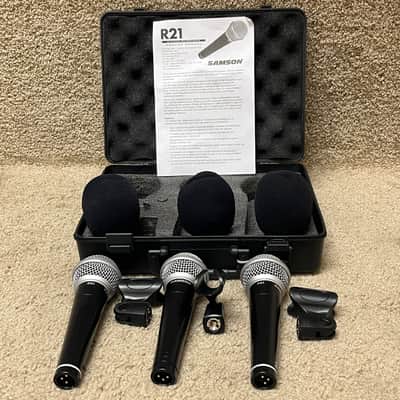 Samson R21 Dynamic Mic 3-Pack w/ Case image 6