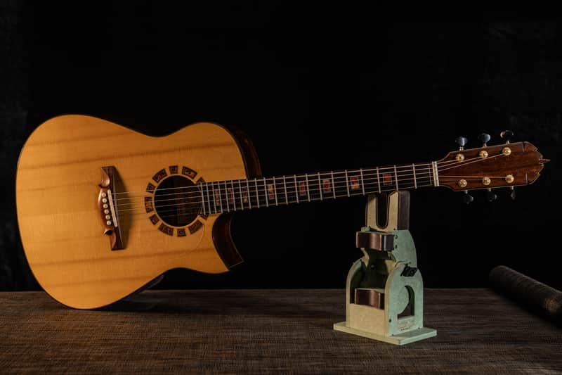 【Ervin V. Somogyi】｜【MD】｜【Adirondack Spruce / Brazilian Rosewood】｜【Willow Green / Silver｜Masterbuilt Luthier Acoustic Guitar】