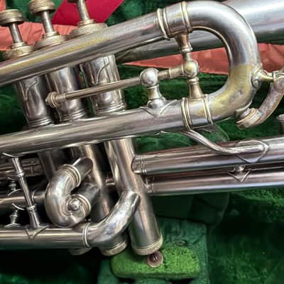 True Tone  Buescher C14 Virtuoso Cornet " 1912 - Silver Plated image 3