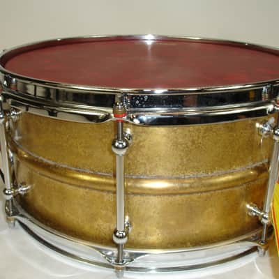 Dunnett Classic Model 2N 14"x6.5" Antique Brass Snare Drum image 3