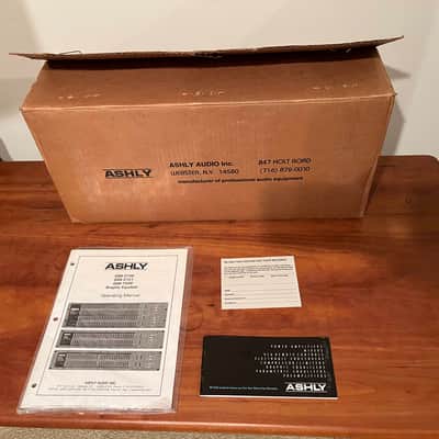 Ashly GQX series model 1502 15 band graphic equalizer - USA made - dark grey - original owner and packaging image 3