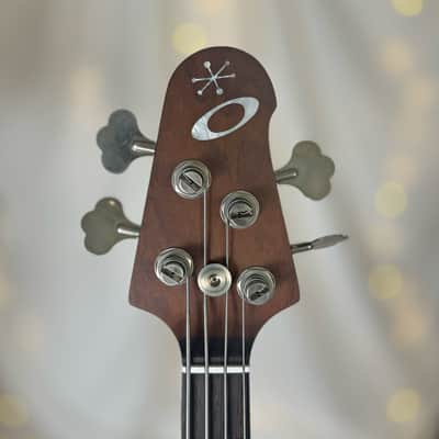 Offbeat Guitars "Hope" 30" Short Scale Bass in Bismarck Brown on Carved Top Spanish Cedar, TV Jones Thunder'Mag Pickup, Varitone, Leo Quan Badass Hardware image 6