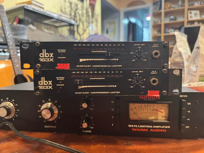 dbx 163X (modded) Over Easy Compressor / Limiter Pair 1990s - Black