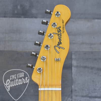 Mint Fender Dealer Exclusive Vintera  Road Worn  '60s Double Esquire -  Black with Deluxe Gig Bag image 5