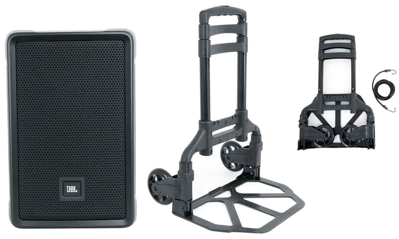 JBL IRX108BT 8" 1000w Powered DJ Portable PA Speaker w/ Bluetooth + Hand Truck image 1