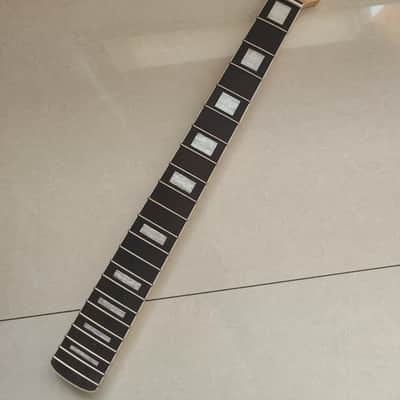 Maple Guitar Neck with Rosewood Fretboard Block Inlay - 22Fret Reverse headstock image 1