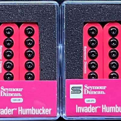 Seymour Duncan Neon Pink Invader 6 String Humbucker Guitar Pickup Set SH-8b & SH-8n Neck & Bridge image 2