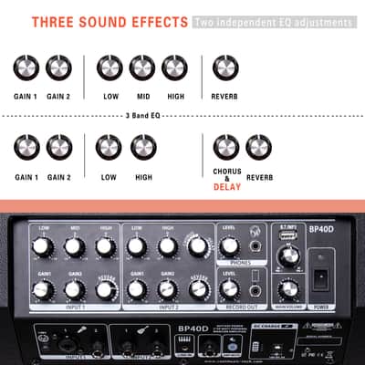 Acoustic Guitar Amplifier, 80 Watt Portable Bluetooth Amp for Guitar Acoustic image 7