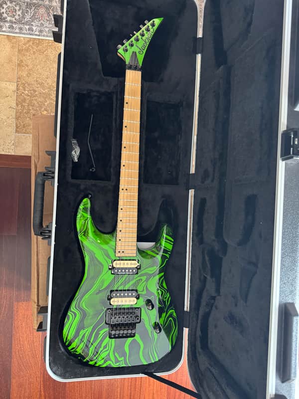 Jackson Pro DK2M 2014 - Slime Green Swirl image 1