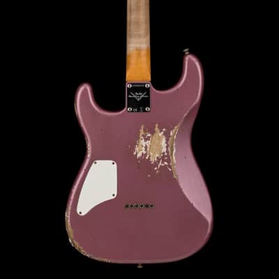 Fender Custom Shop 1966 Stratocaster SH Heavy Relic - Aged Burgundy Mist Metallic #88392 image 4
