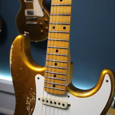 Fender Custom Shop ’55 Stratocaster Kyle McMillin Masterbuilt 2020 - Frost Gold Relic image 9