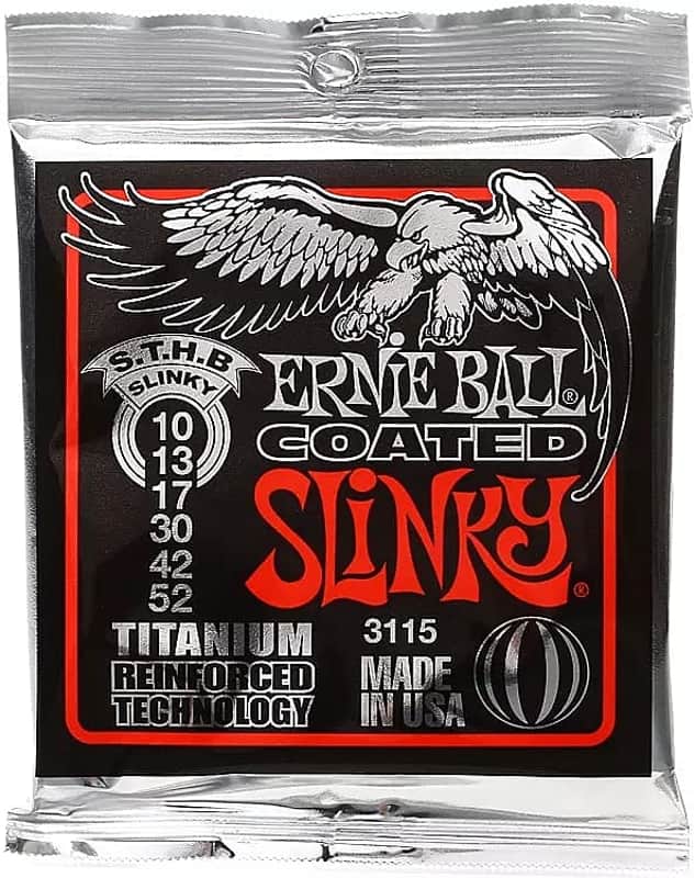 Ernie Ball 3115 Coated Skinny Top Heavy Bottom Slinky Electric Guitar Strings image 1