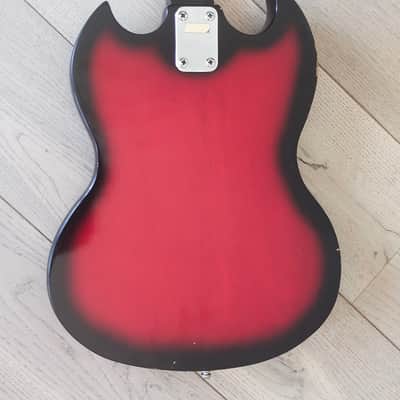 Teisco SG BASS 24" 1960s redburst image 7