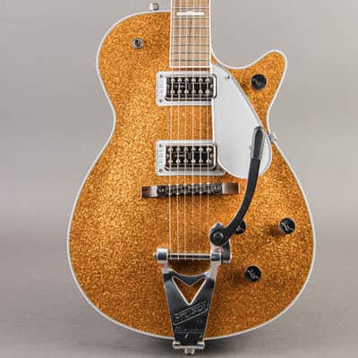 Gretsch G6129T-89 Vintage Select '89 Sparkle Jet with Bigsby 2021, Gold Sparkle image 1