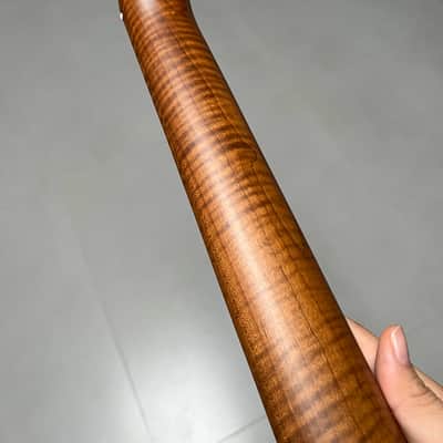 Bone nut Suhr Round-head stainless steel Roasted flame Maple Electric Guitar Neck 22 frets hole 10mm 12in image 11