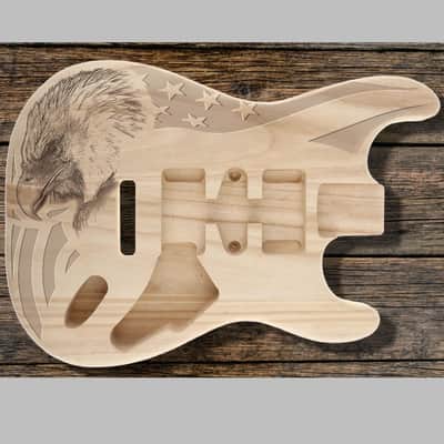 Strat type 2023 - Custom hand carved Guitar Body by Dreamopedia image 1
