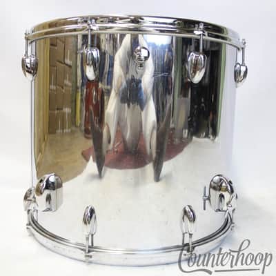 Slingerland 18x16"3Ply Floor Tom Drum Chrome Over Wood COW Sound King Vintage70s image 7