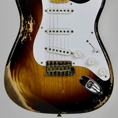 Fender Custom Shop Limited Edition 70th Anniversary 1954 Stratocaster Super Heavy Relic Wide-Fade 2-color Sunburst 2024 w/OHSC (9236091145) image 1