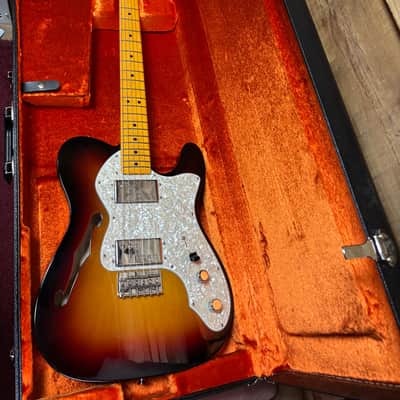 2024 Fender American Vintage II 1972 Tele Thinline 3-Color Sunburst w/case image 20