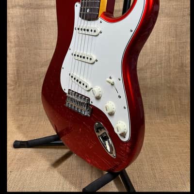 Fender Custom Shop '66 Strat,  DLX CLOSET CLASSIC - Faded Aged Candy Apple Red image 3