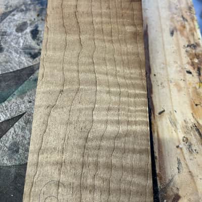 Madlad Instruments 3A Figured Torrified Roasted Flame Maple Guitar Neck Blank 2026 - Unfinished image 3
