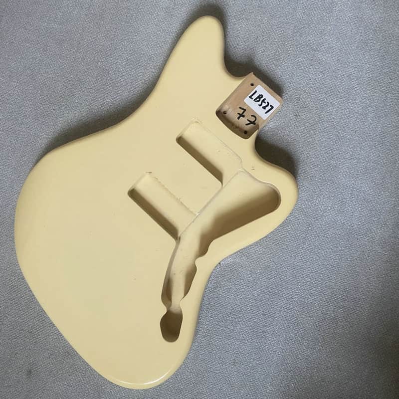 Unknown LB527 Left Hand Jazzmaster Bass Body, Double Humbucker, Milk White