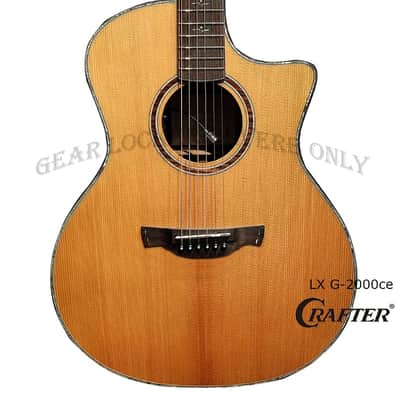 Crafter LX G-2000ce all solid torrefied Alpine Spruce & rosewood electric guitar image 2