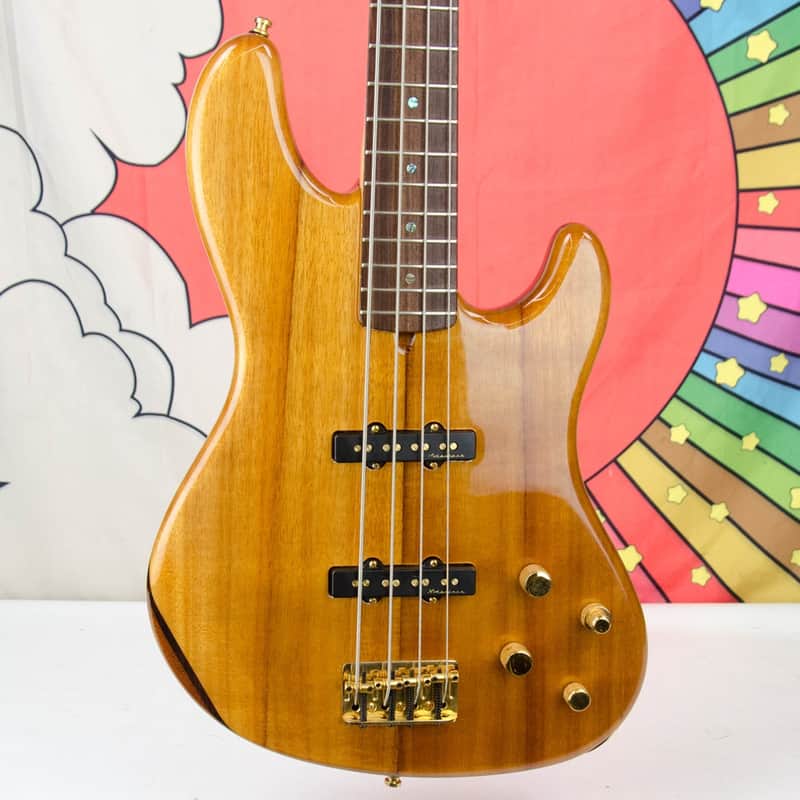 Used 2002 Fender Victor Bailey Jazz Bass, Rosewood Fingerboard, Natural Koa top, Hardcase image 1